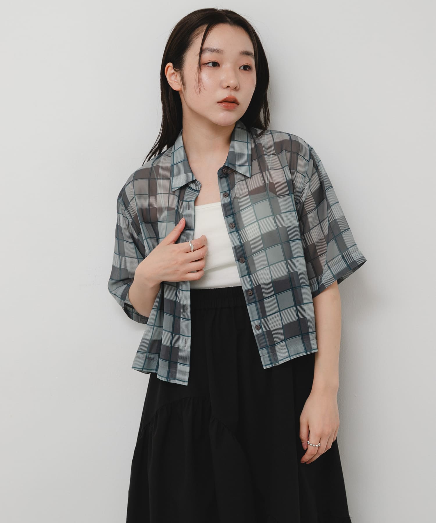 身長：158cm サイズ：one