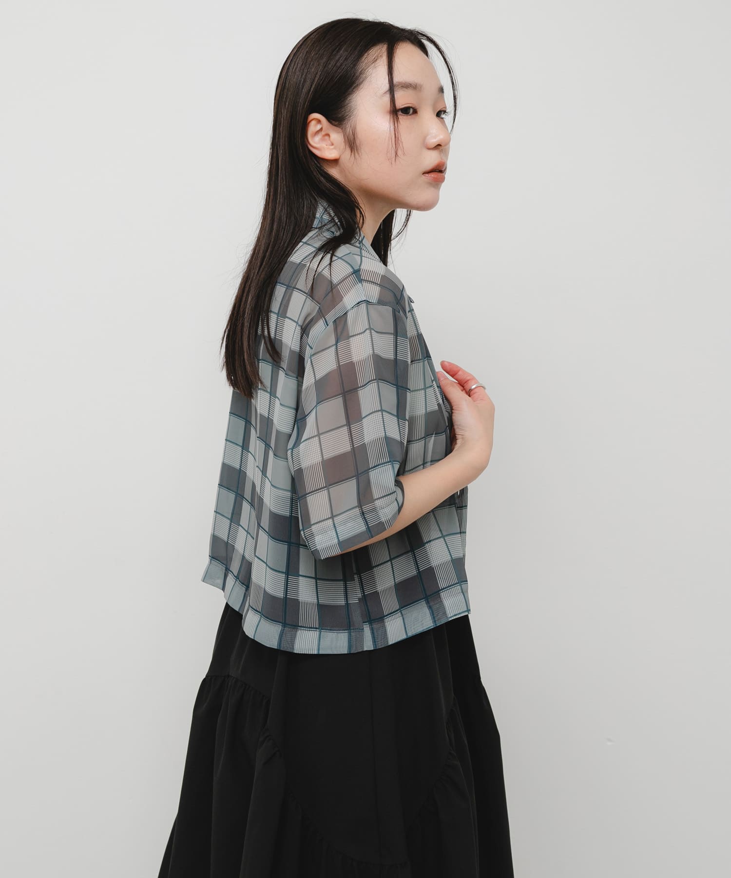 身長：158cm サイズ：one