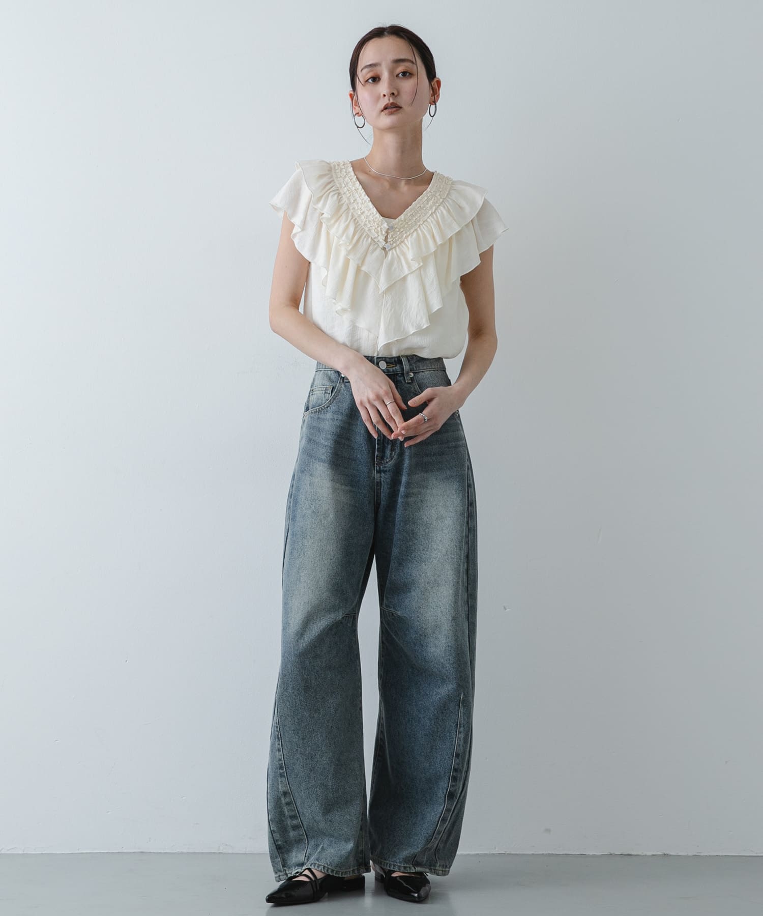 身長：169cm サイズ：one