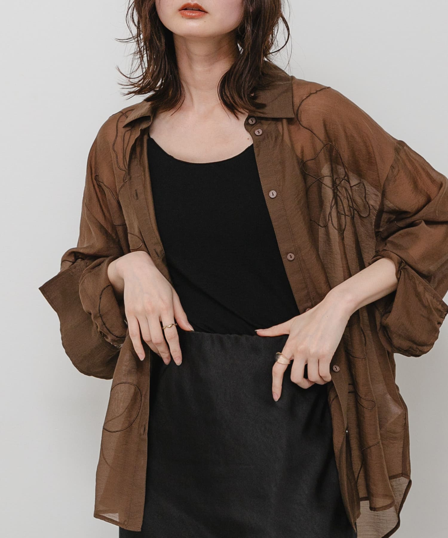 身長 : 169cm サイズ : one