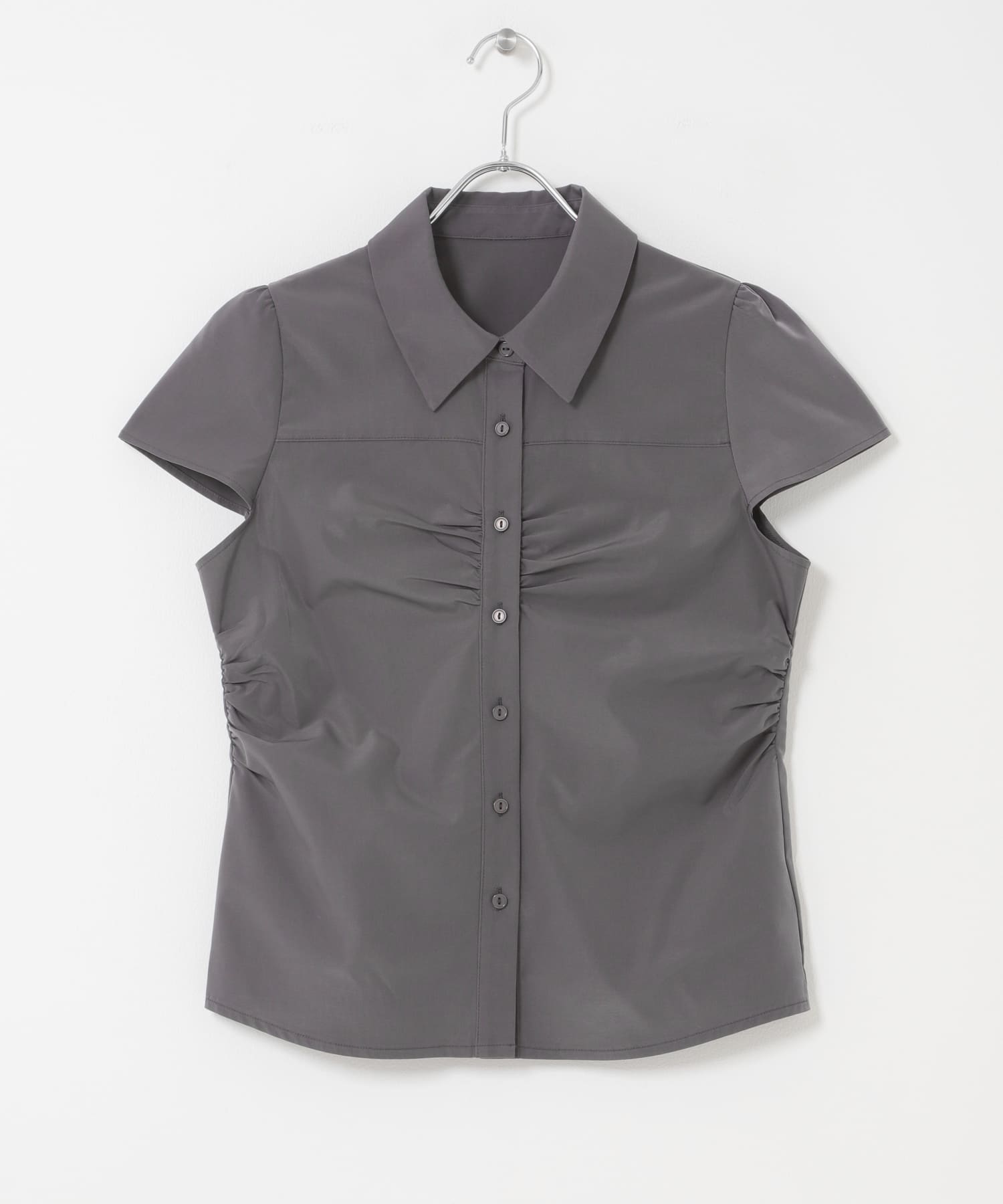 パフスリーブコンパクトギャザーシャツ CHARCOAL One