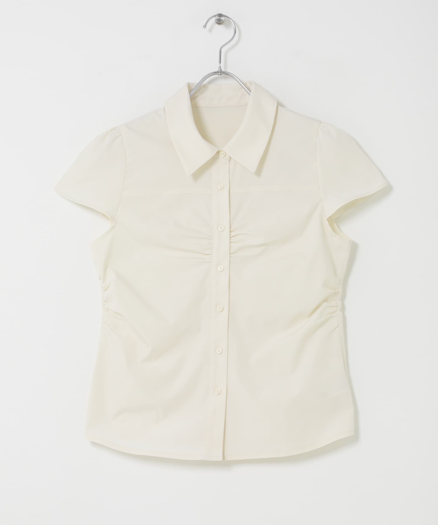 パフスリーブコンパクトギャザーシャツ IVORY One