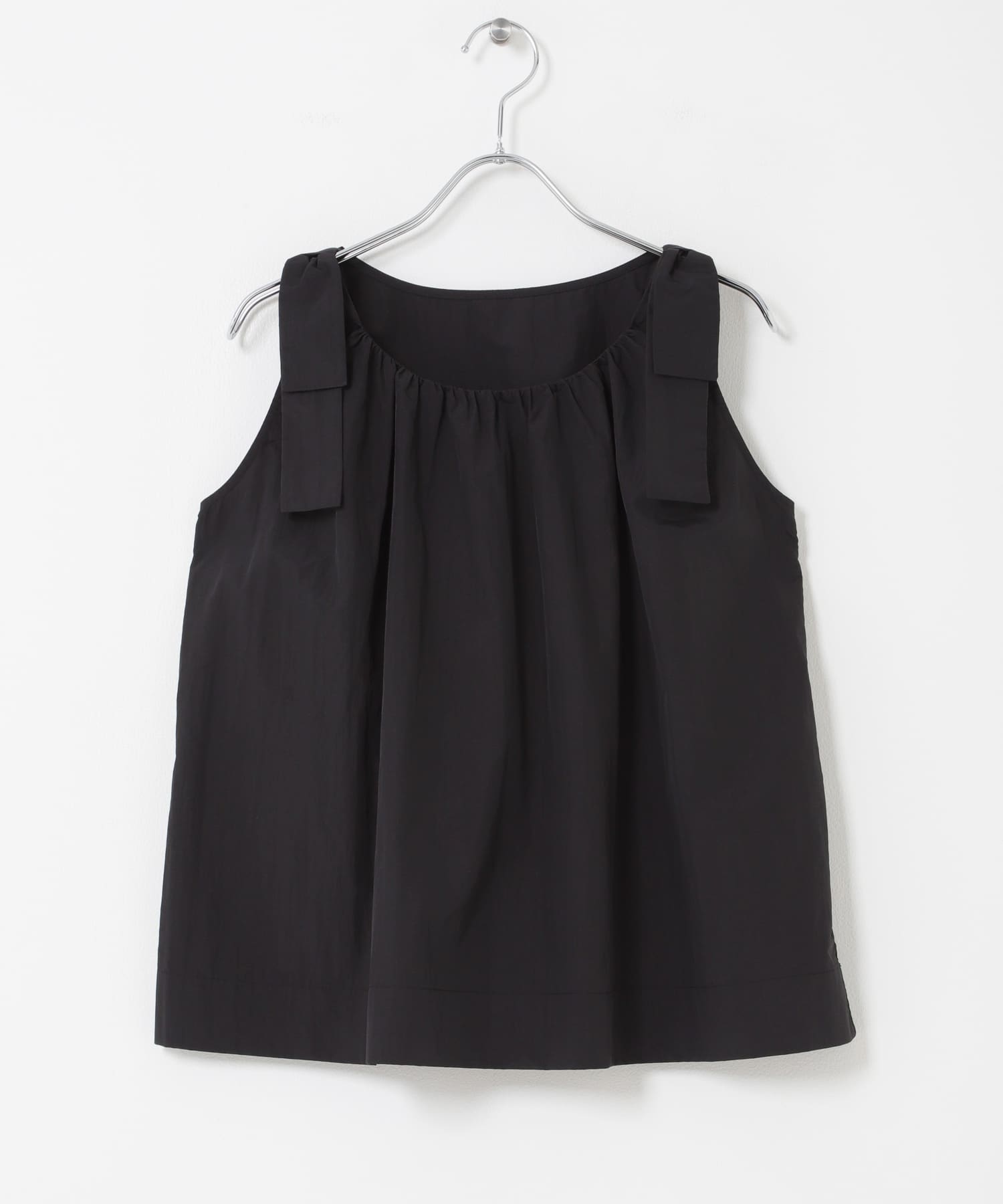 ショルダーリボンブラウス BLACK One