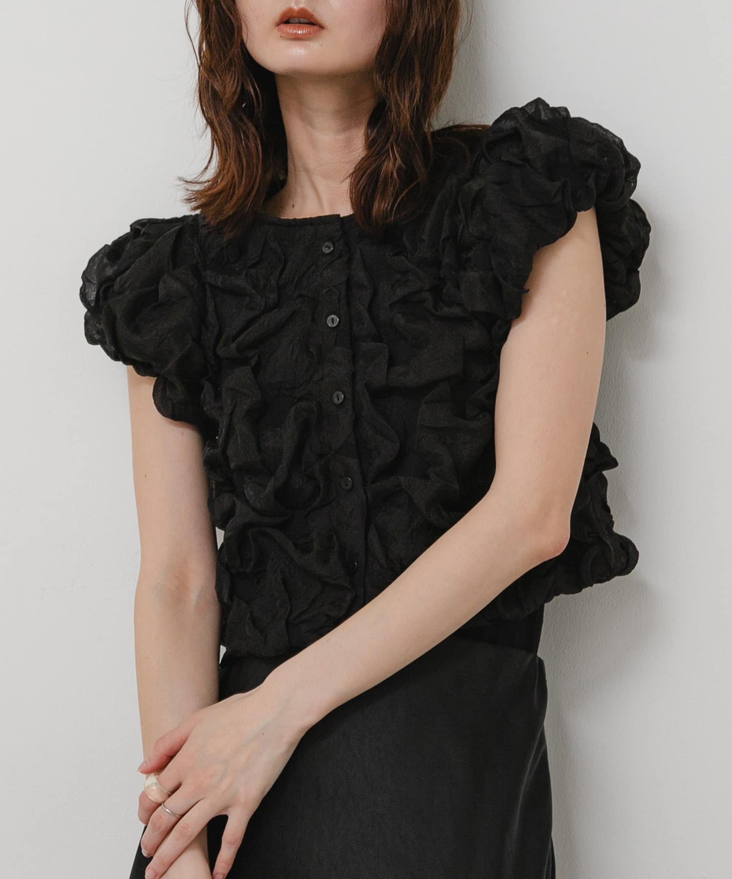 『WEB限定』クシュクシュパフスリーブトップス