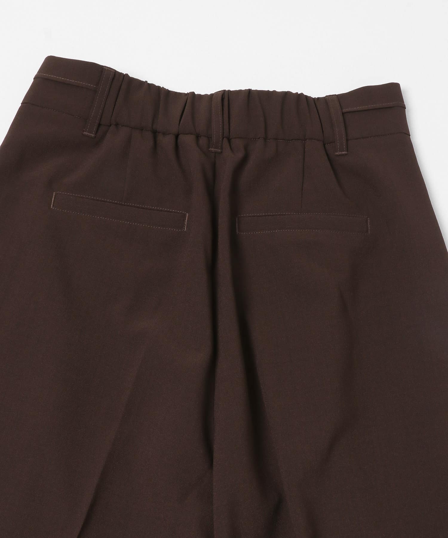 『速乾』イージーケアドライタッチワイドパンツ BROWN S