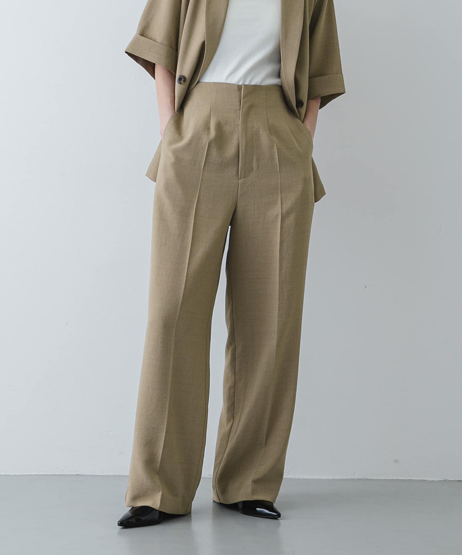 『一部WEB限定』『UR TECH DRYLUXE』リネンライクワイドパンツ