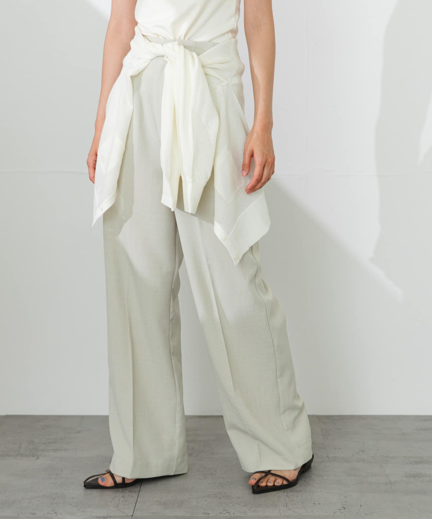 『一部WEB限定』『UR TECH DRYLUXE』リネンライクワイドパンツ