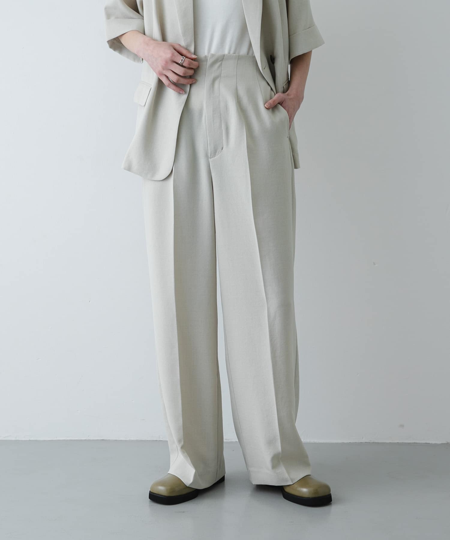 『一部WEB限定』『UR TECH DRYLUXE』リネンライクワイドパンツ