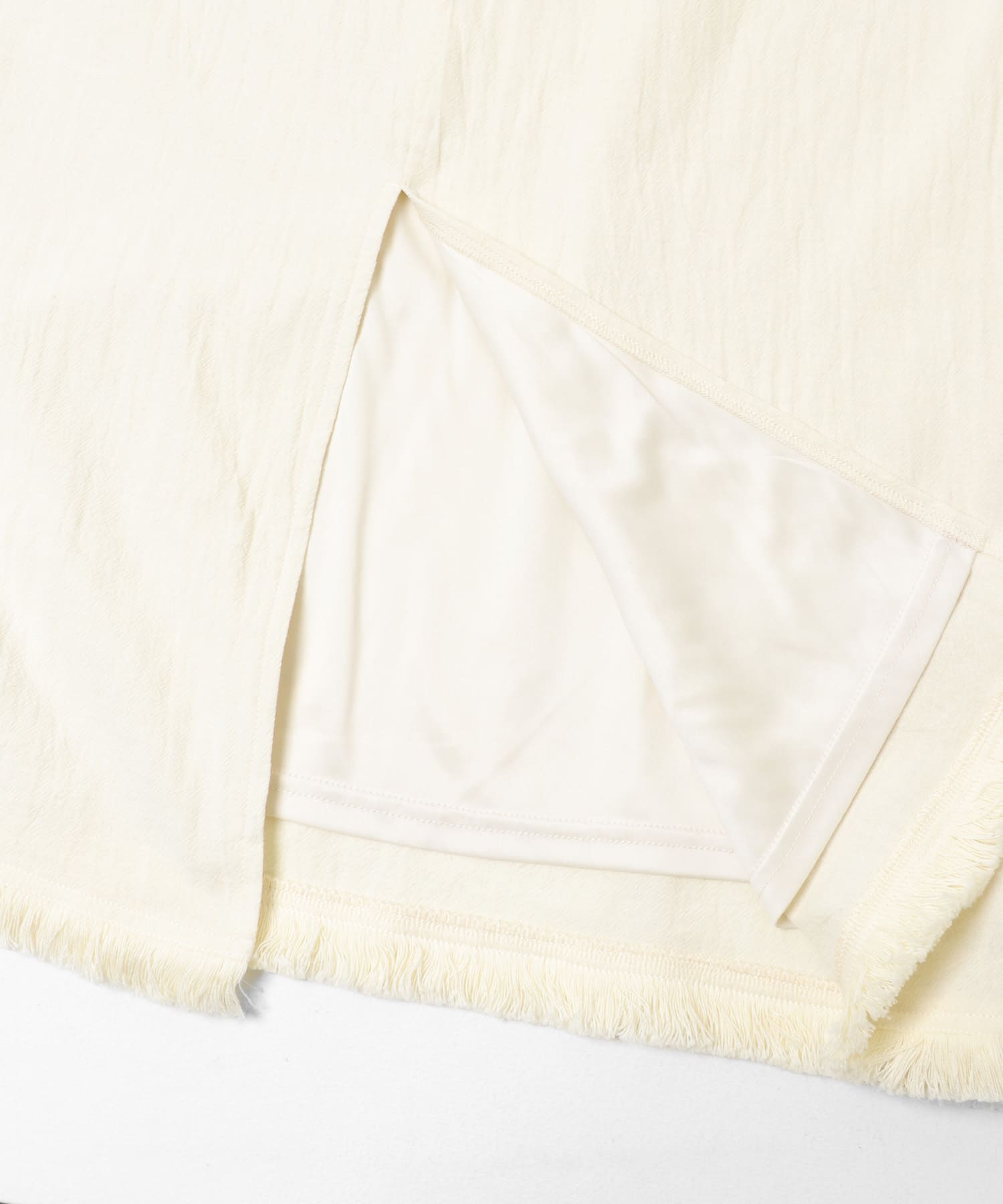 エアリーフリンジスカート IVORY S