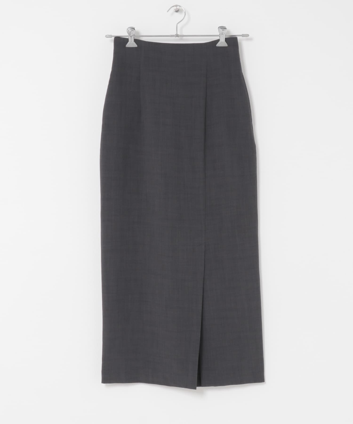 『一部WEB限定』『UR TECH DRYLUXE』リネンライクスリットタイトスカート CHARCOAL XS