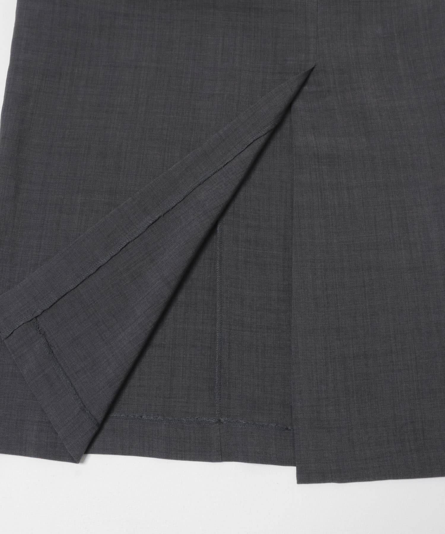 『一部WEB限定』『UR TECH DRYLUXE』リネンライクスリットタイトスカート CHARCOAL XS