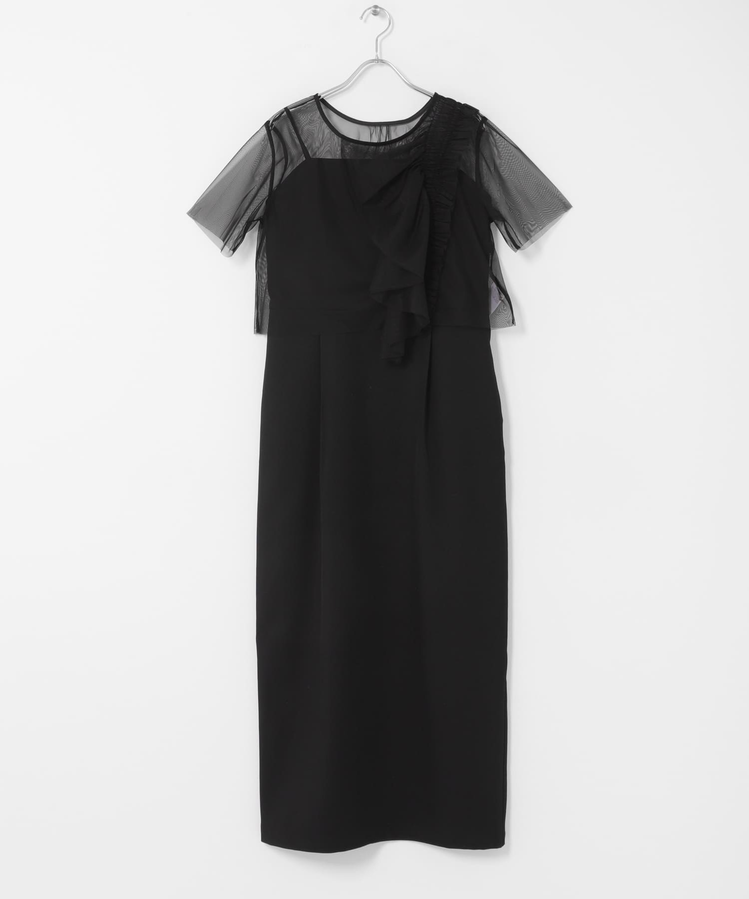 チュールフリルセットワンピース BLACK COMPACT