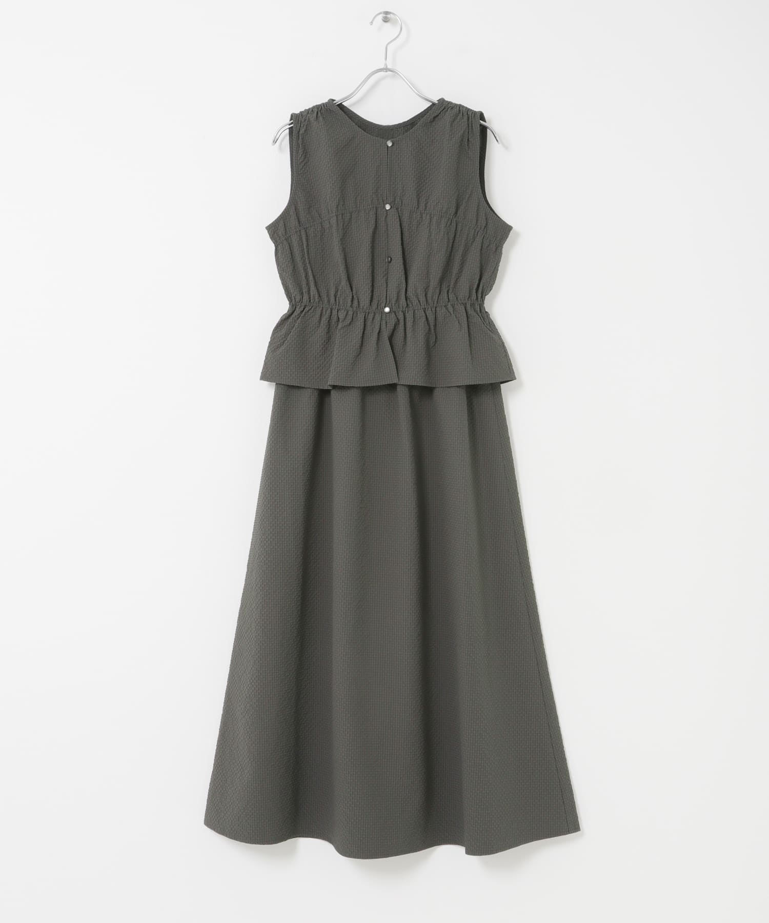 シャーリングギャザーセットワンピース