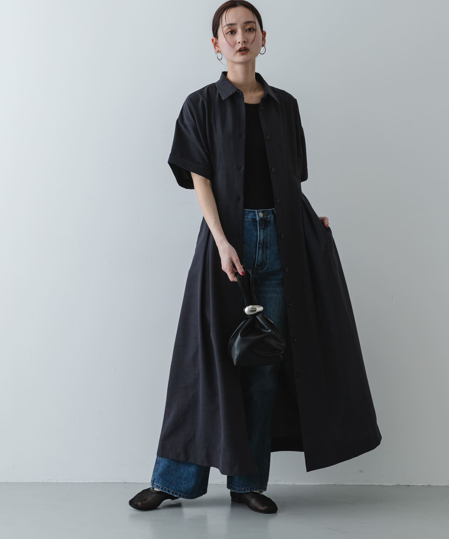 『UR TECH DRYLUXE』リネンライクワンピース