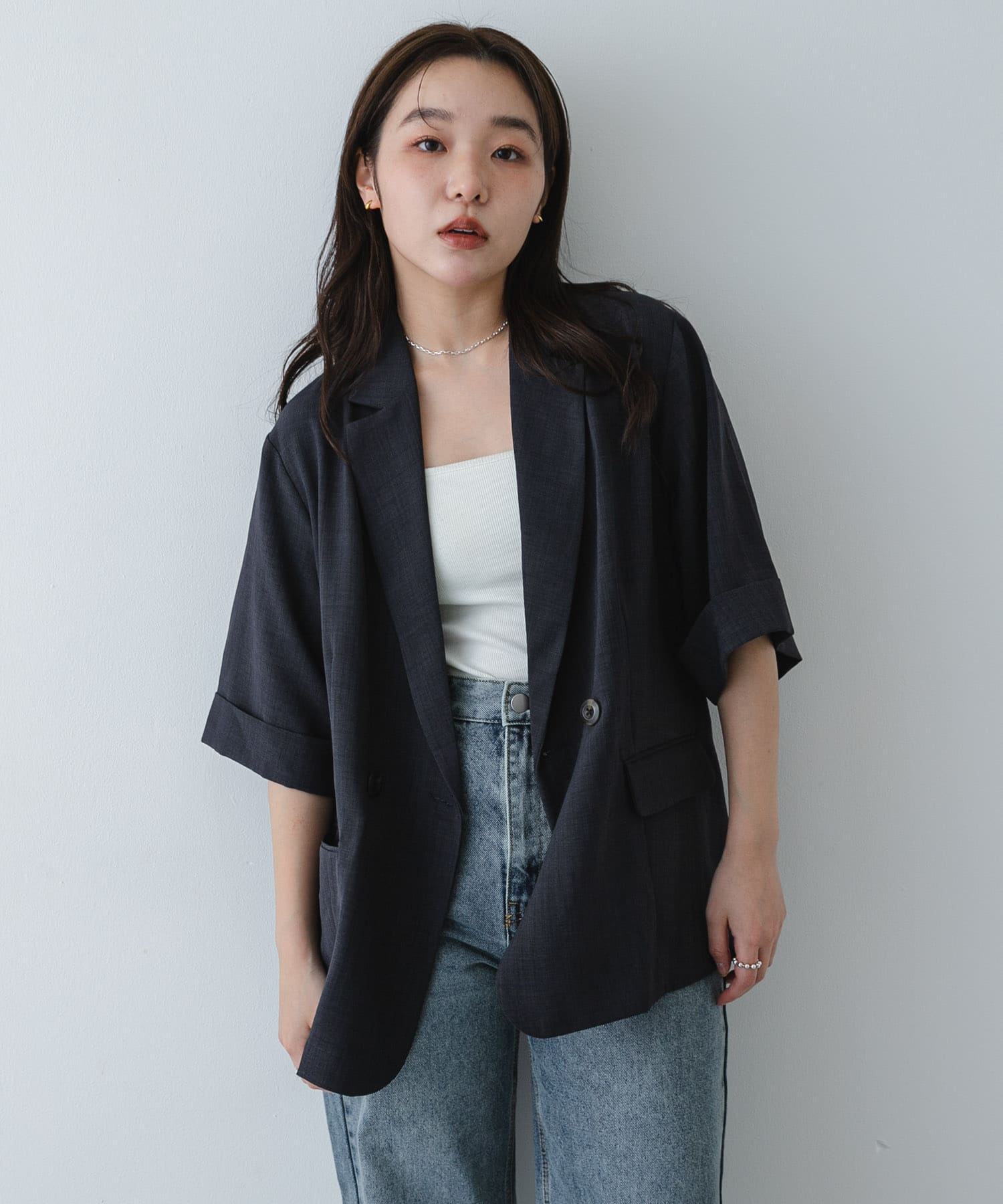 身長：158cm サイズ：one