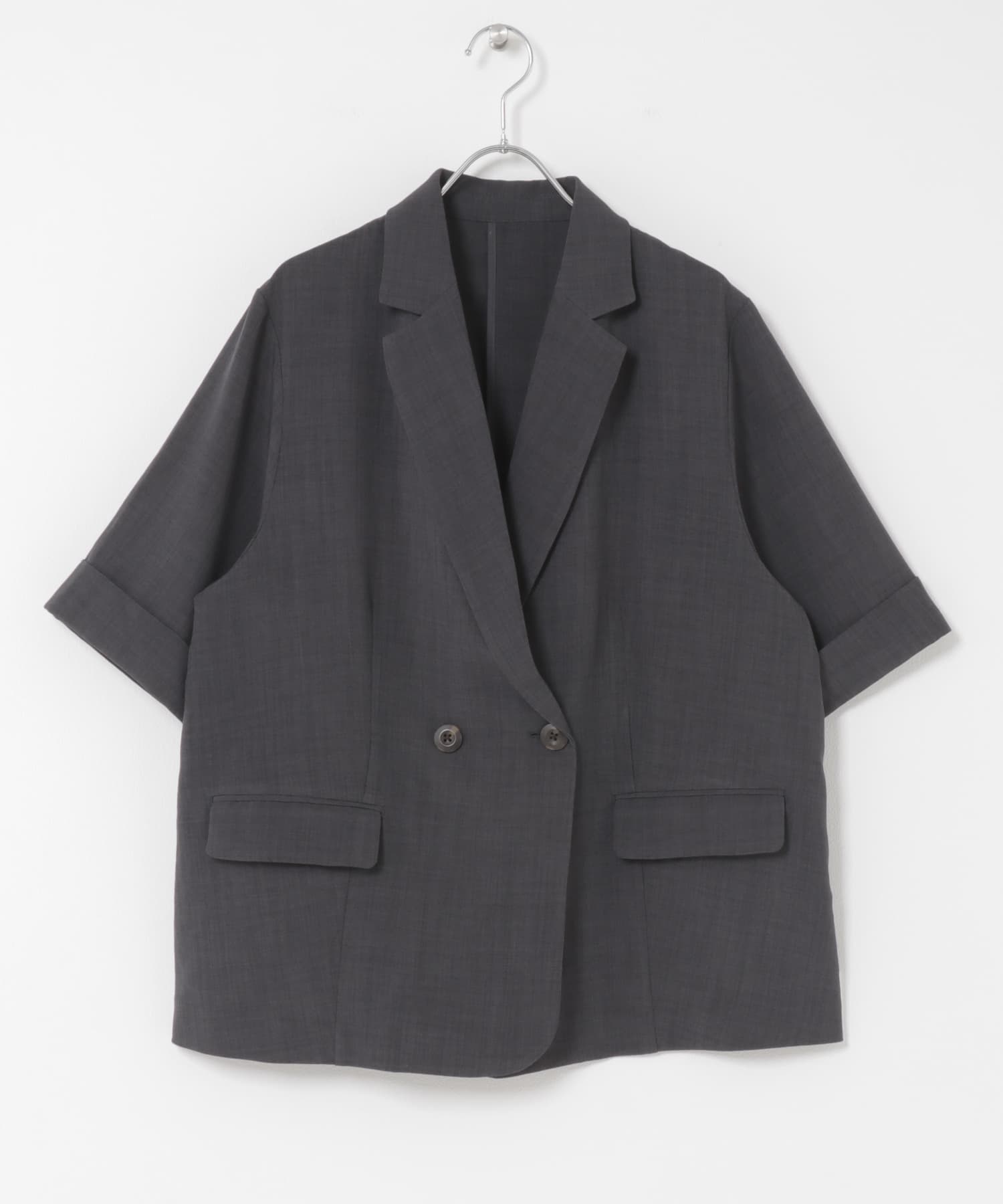 『UR TECH DRYLUXE』リネンライクジャケット CHARCOAL One