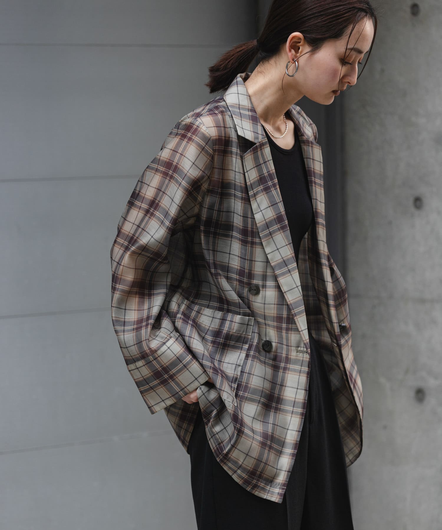 シアーテーラードジャケット