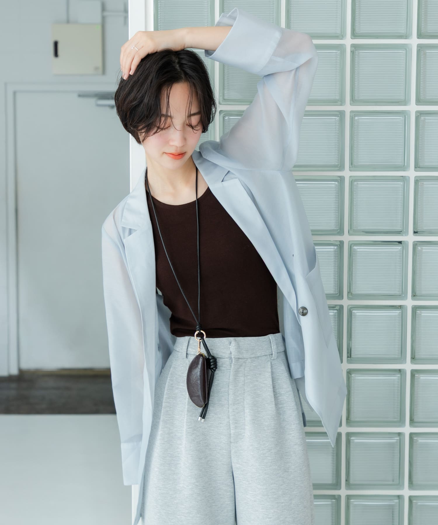 シアーテーラードジャケット