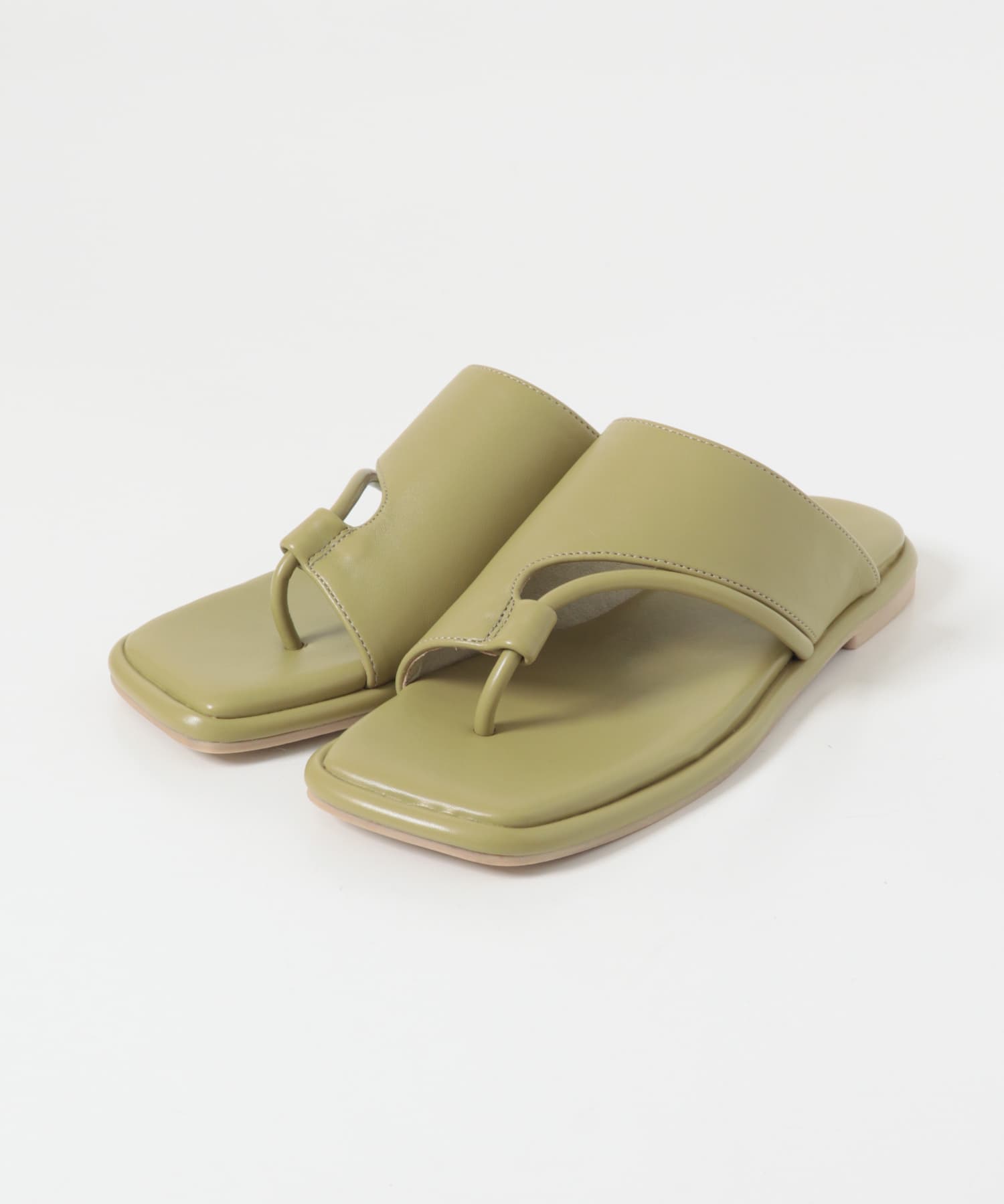 スクエアトゥトングサンダル Y.BEIGE S
