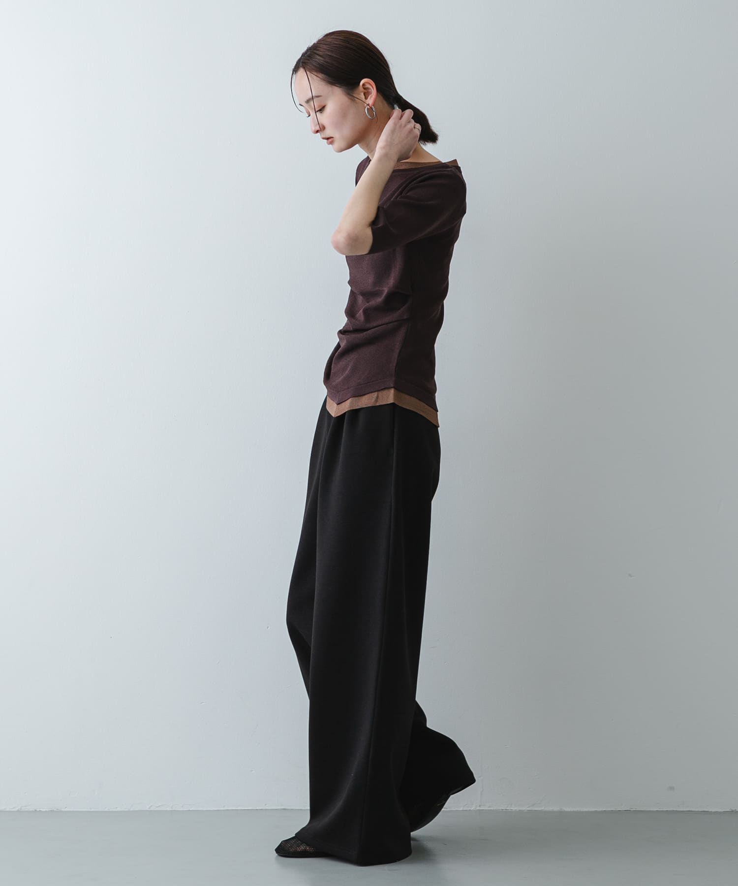 『軽量』メッシュフラットシューズ BLACK S