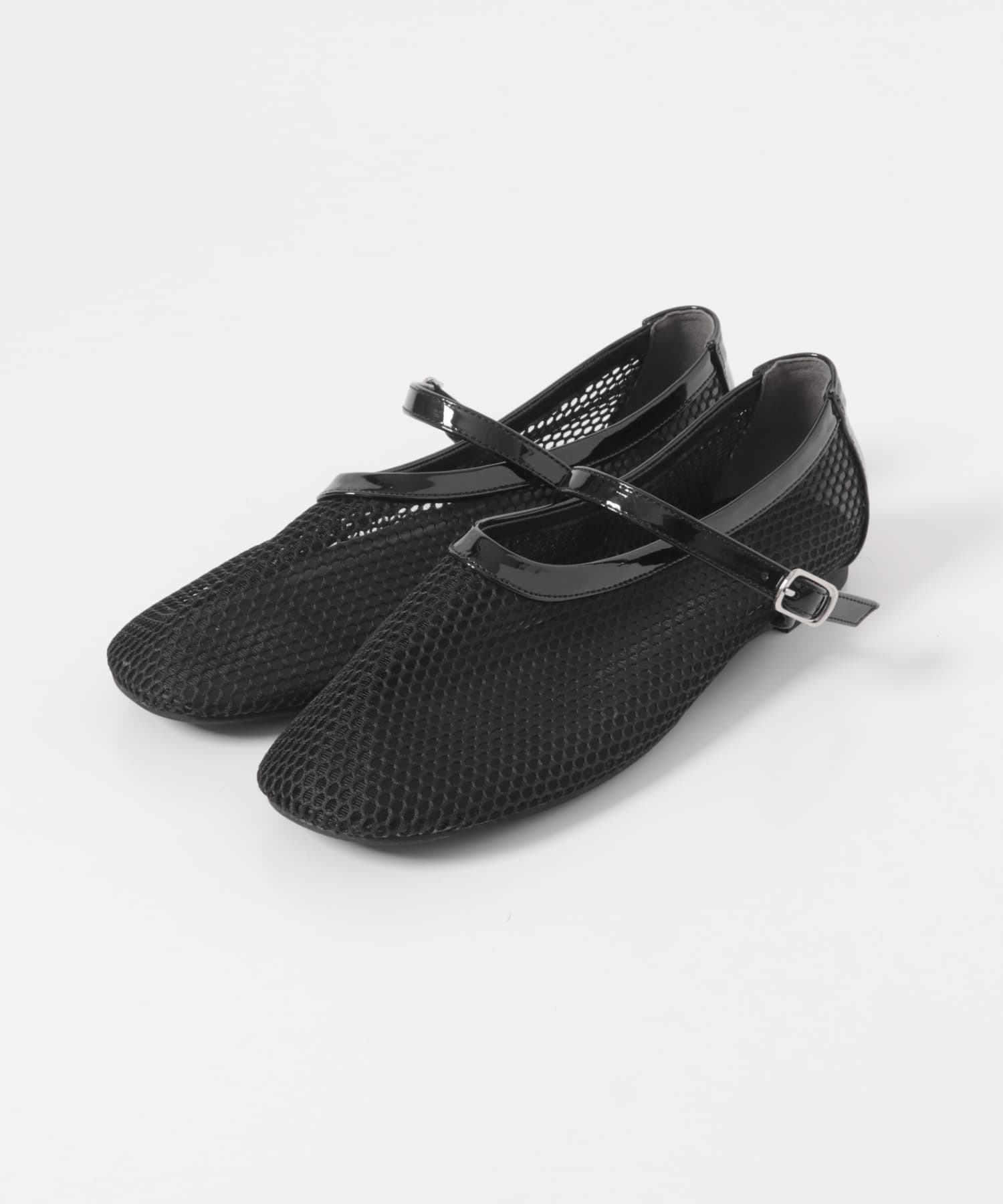 メッシュフラットシューズ BLACK S