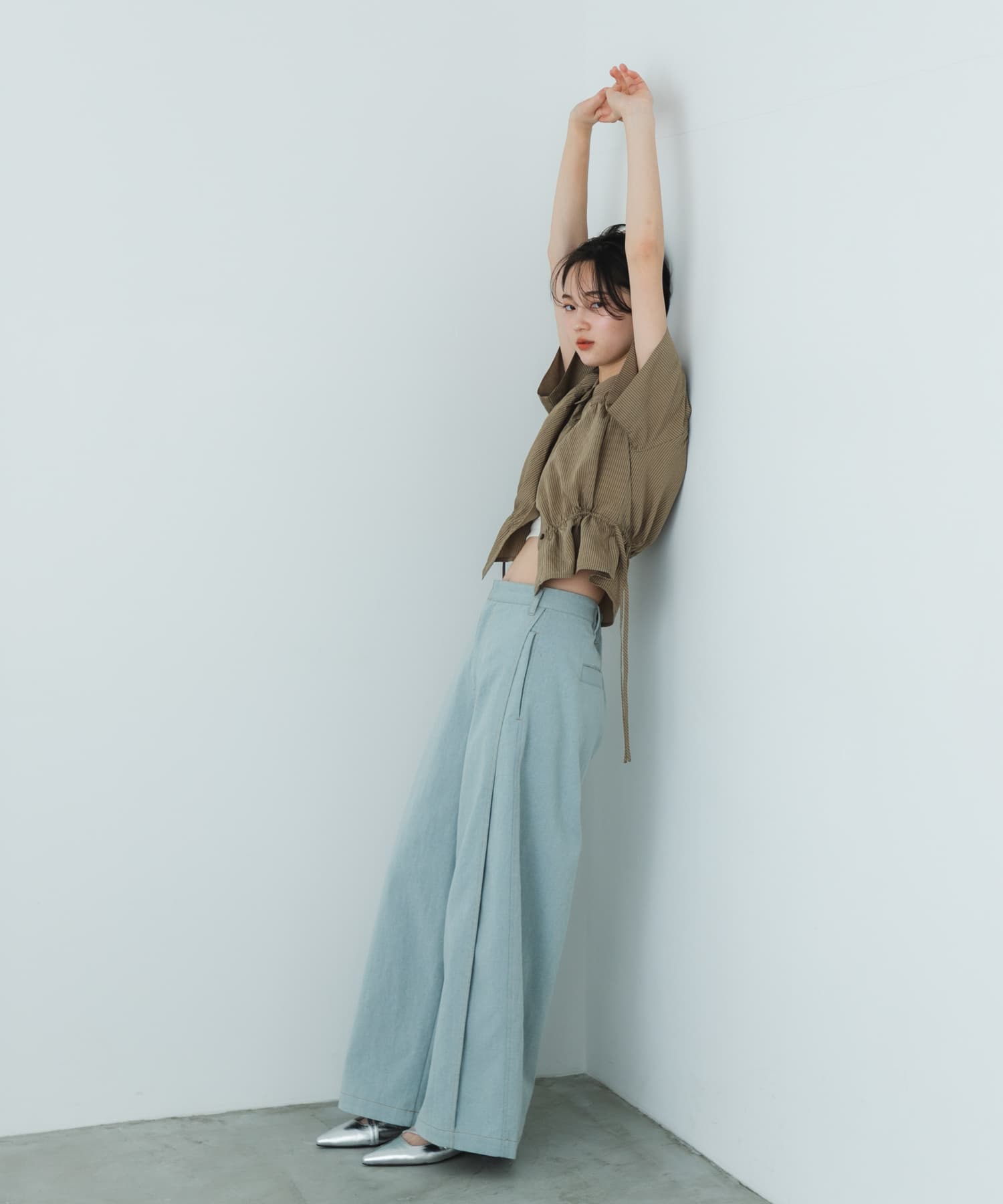 『軽量/消臭/抗菌』ベルトデザインミュール SILVER M