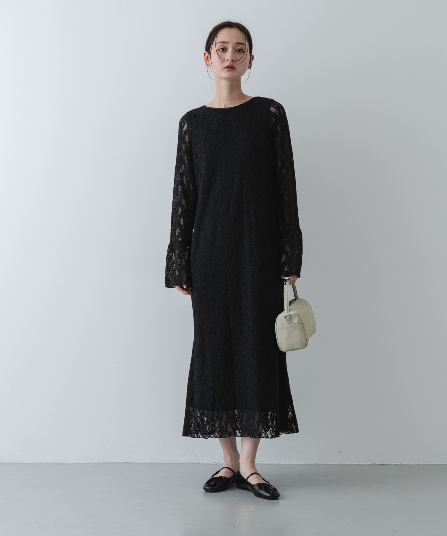 『抗菌/消臭』ギャザーフラットパンプス BLACK S