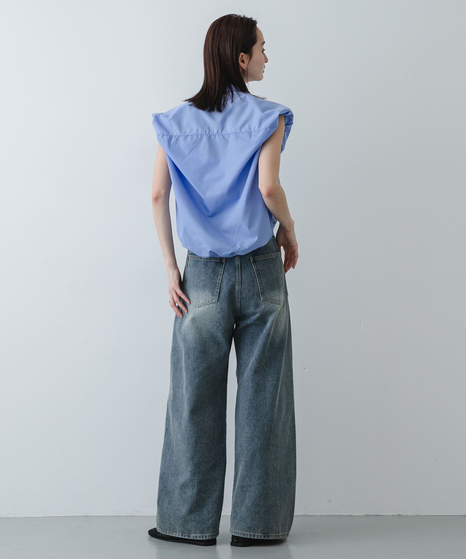 シアードットフラットパンプス BLACK S