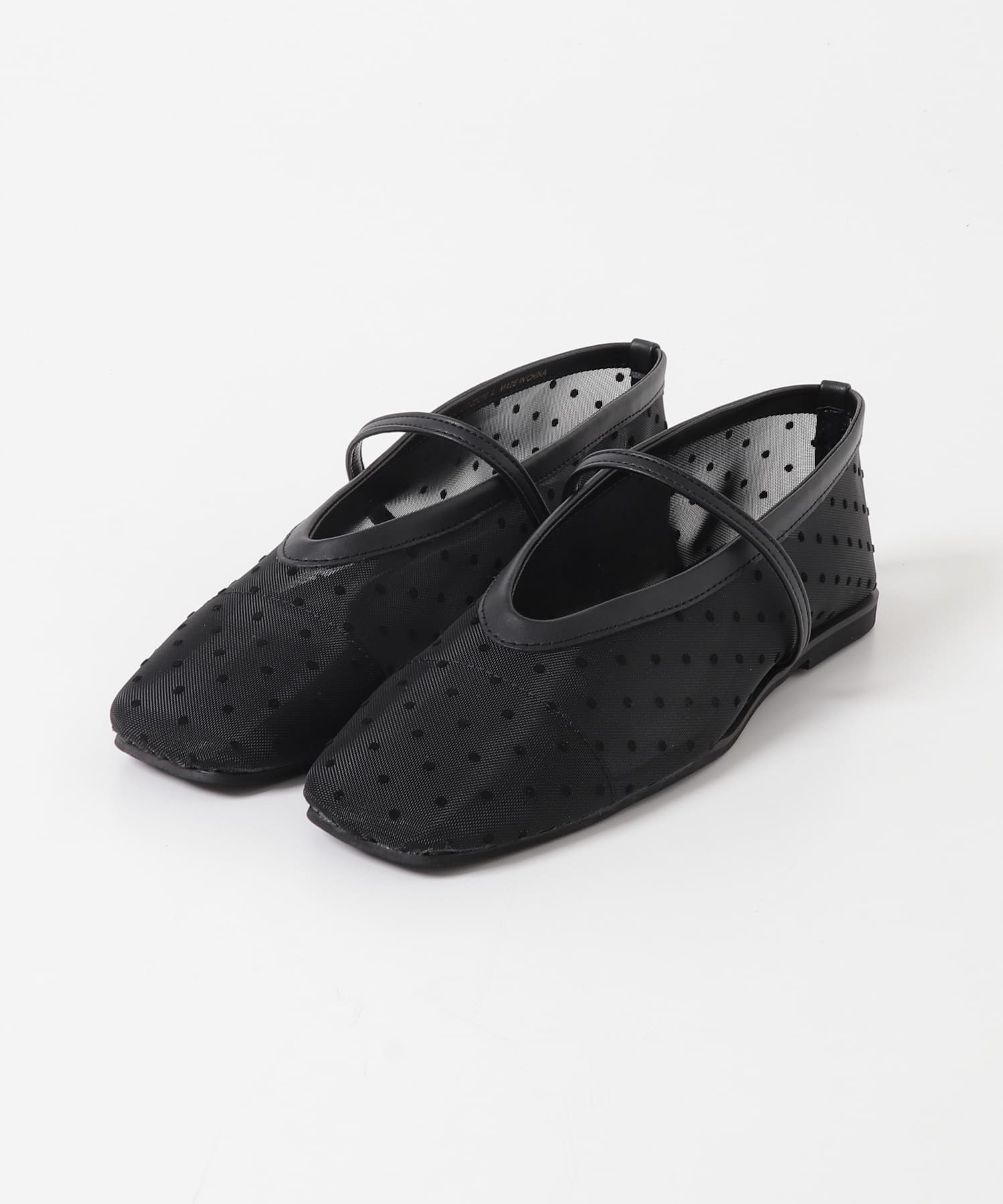 シアードットフラットパンプス BLACK S