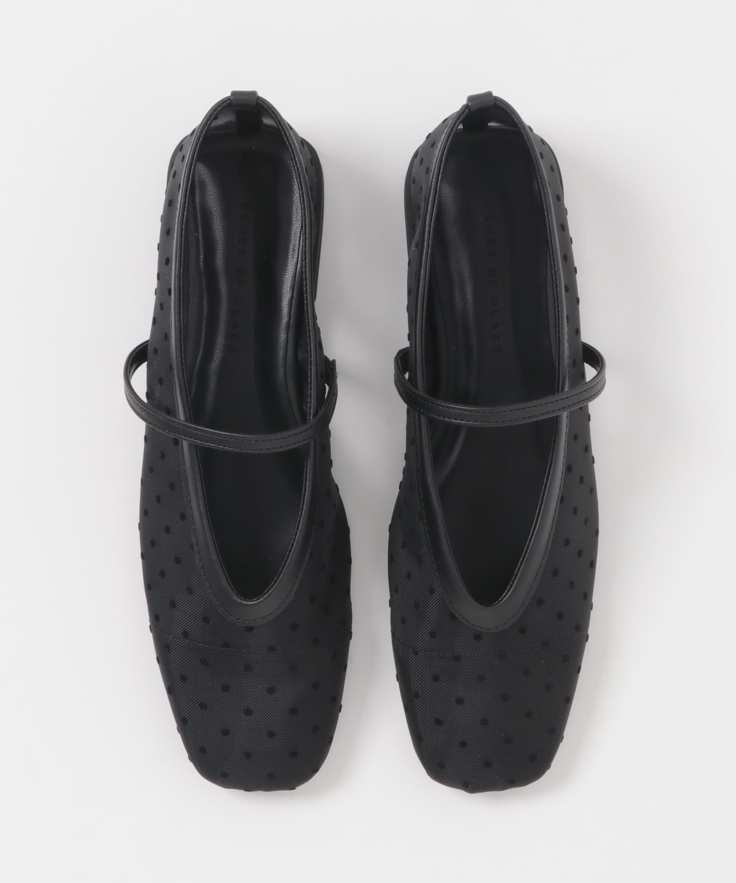 シアードットフラットパンプス BLACK S