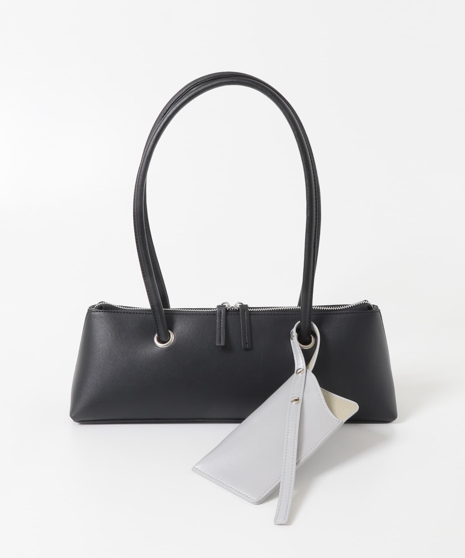 マルチケースツキワイドショルダーバッグ BLK×SLV One
