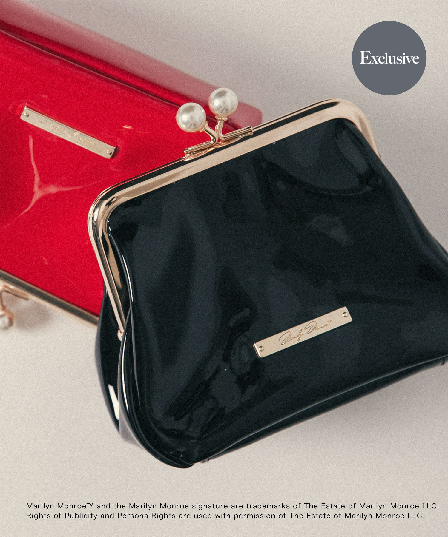 『別注』MARILYNMONROE×SENSE OF PLACE　エナメルポーチ