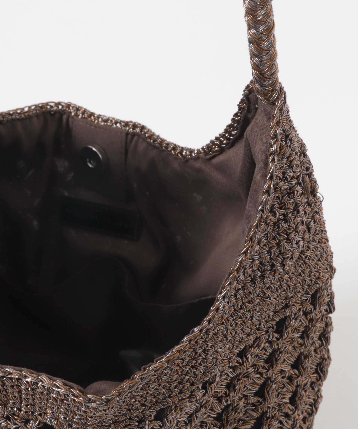 メタリックヤーンバッグ BROWN One