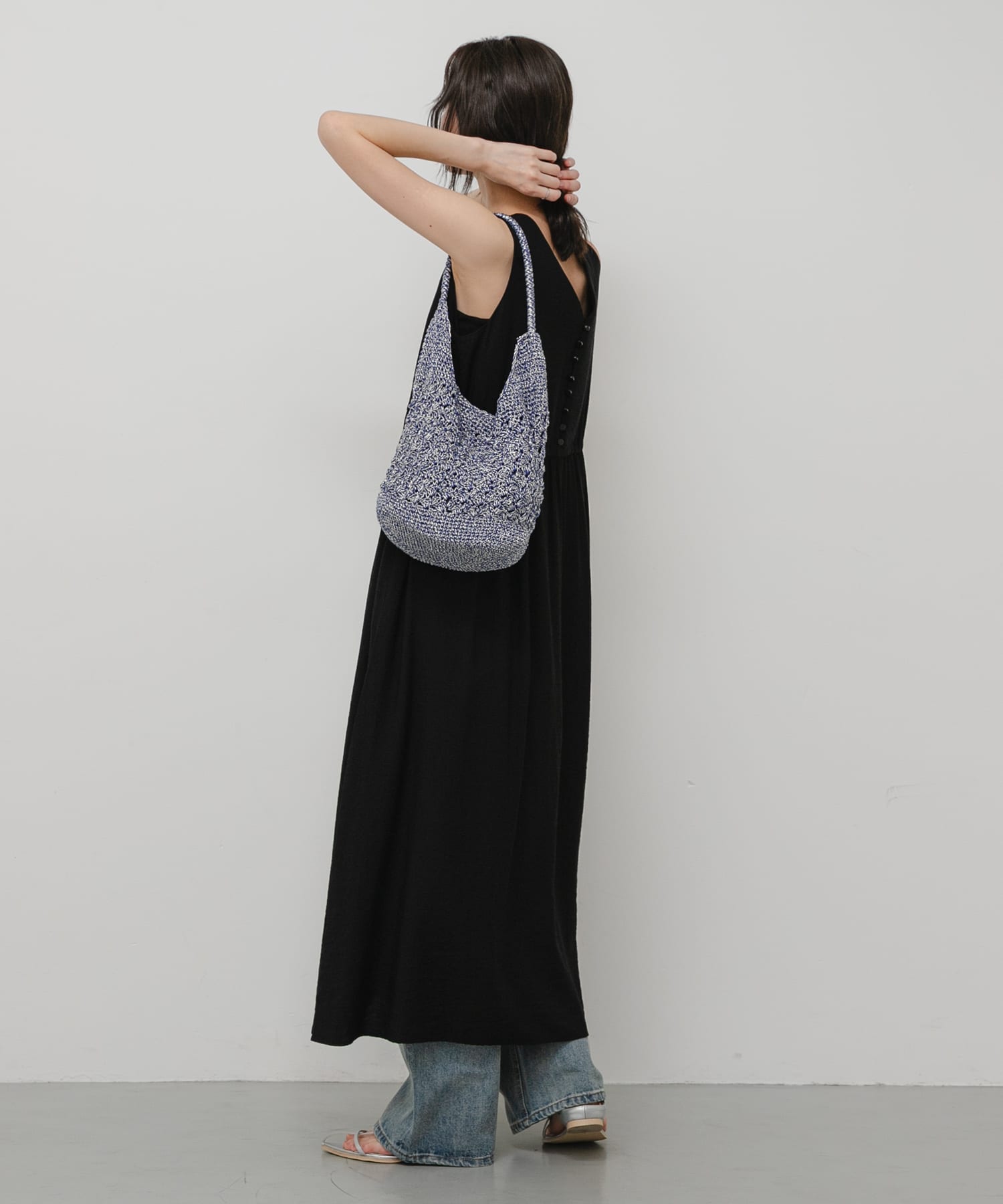 メタリックヤーンバッグ NAVY One