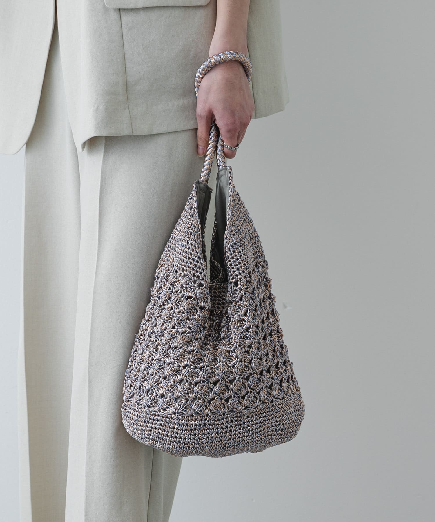 メタリックヤーンバッグ