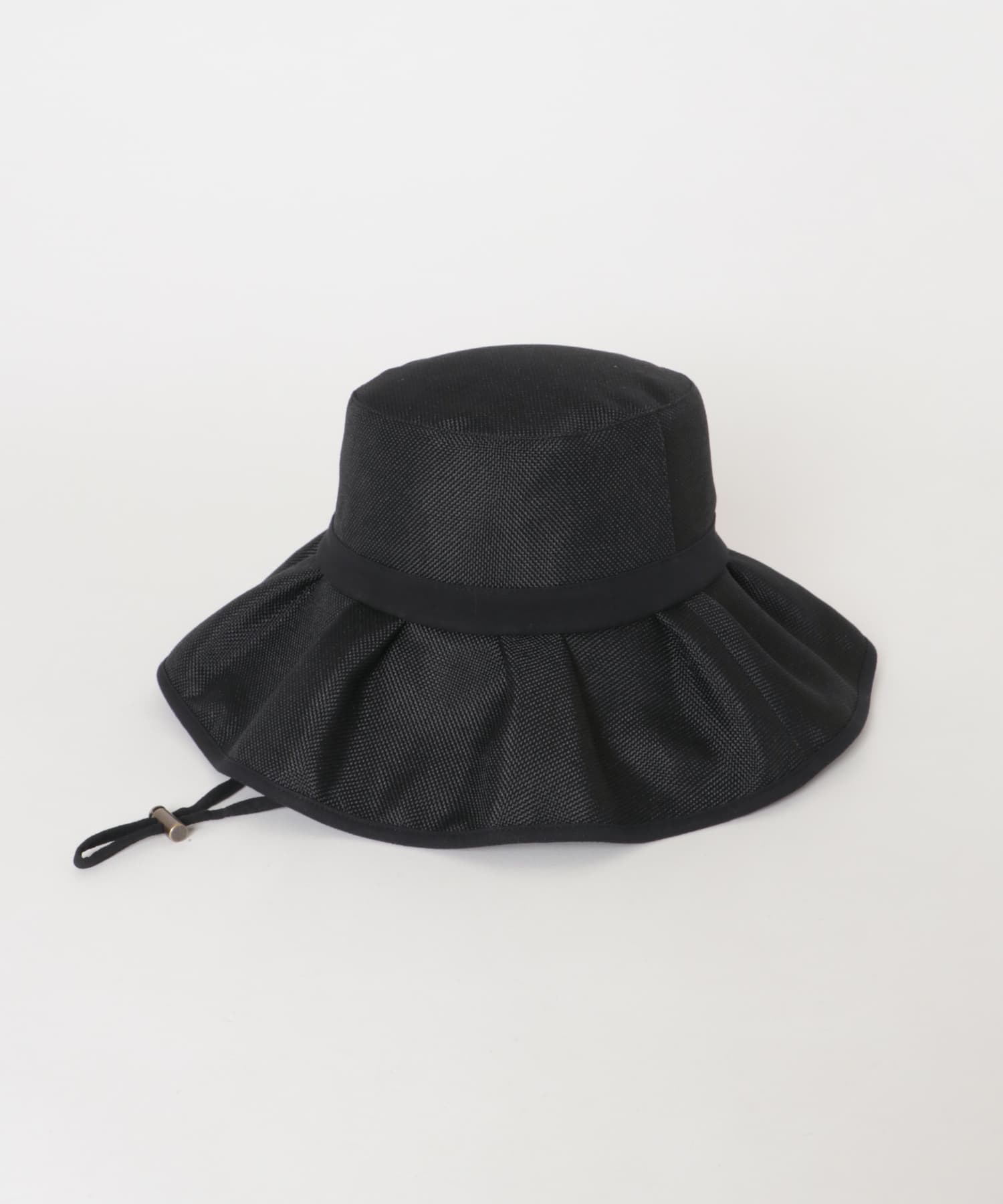 ジュートライクフリルハット BLACK One