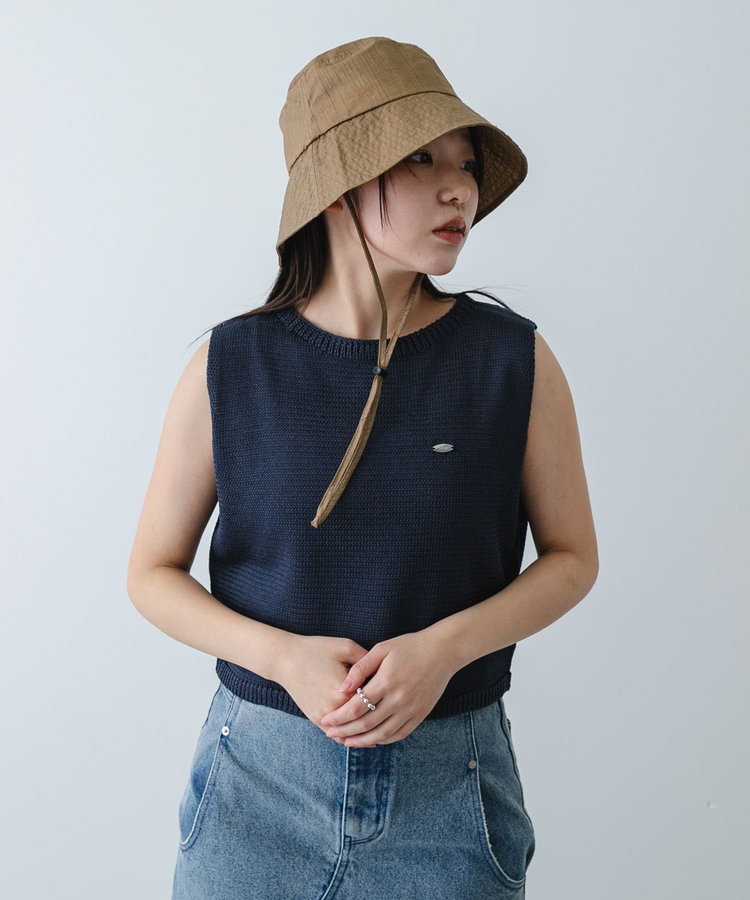 UVダウンブリムハット KHAKI One