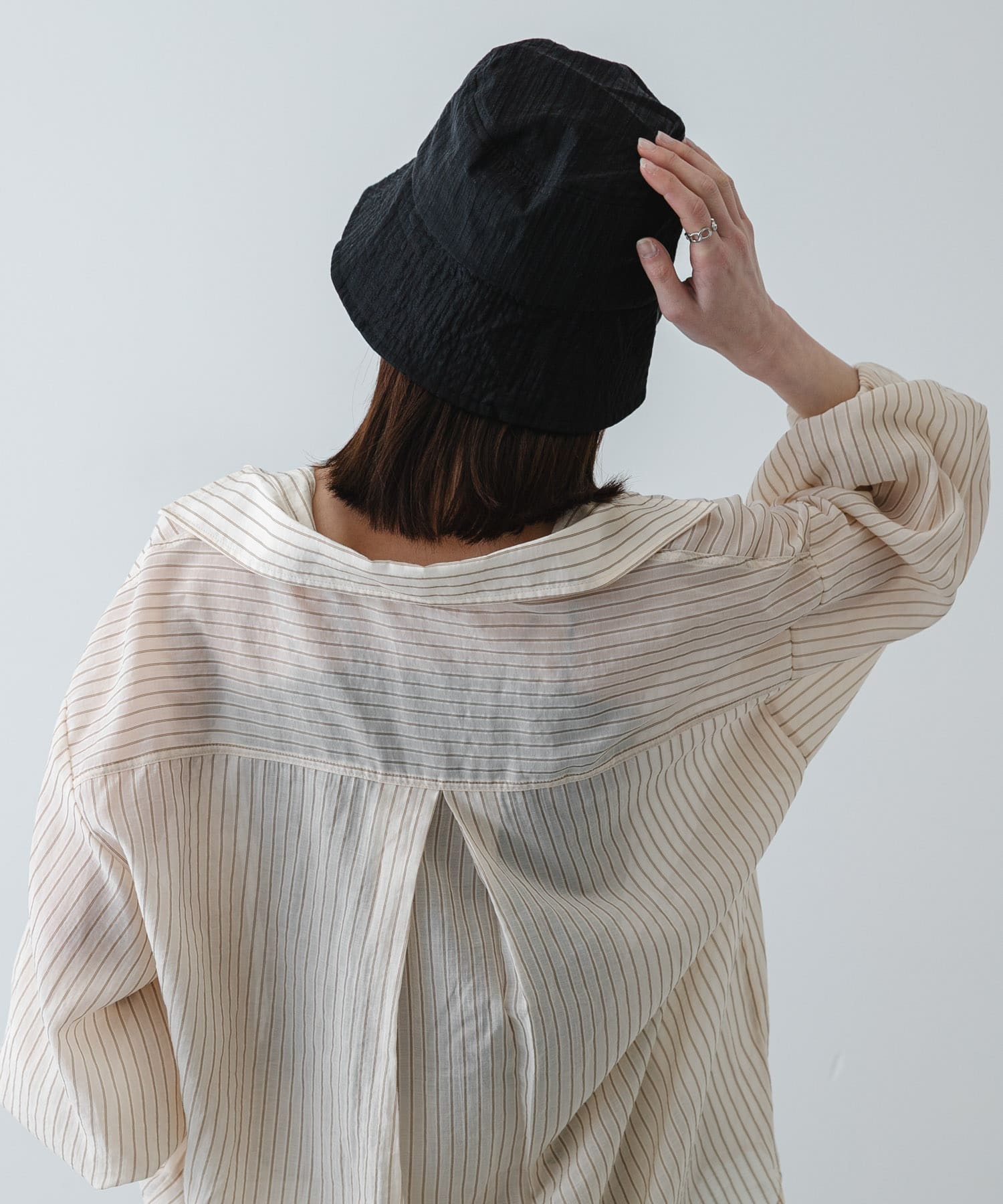 UVダウンブリムハット BLACK One