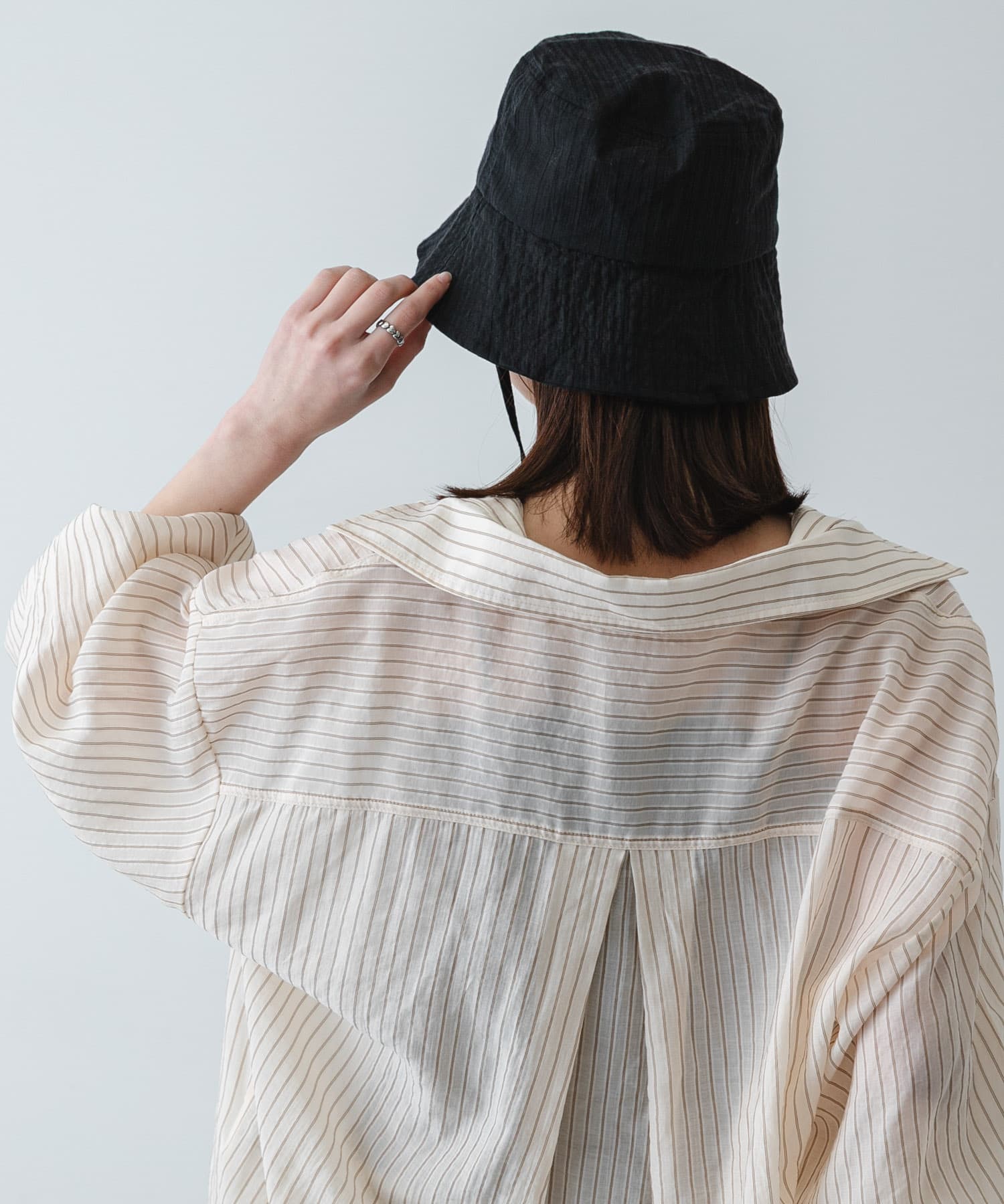 UVダウンブリムハット BLACK One