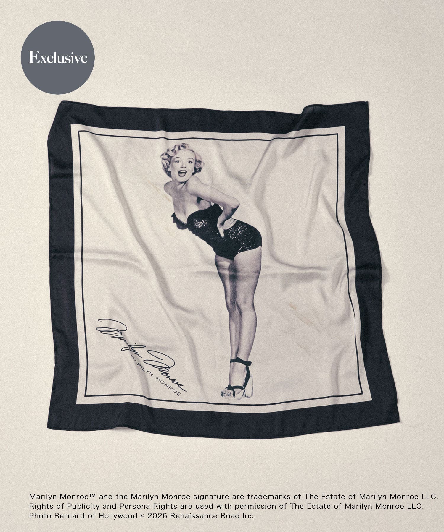 『別注』MARILYNMONROE×SENSE OF PLACE　プリントスカーフ