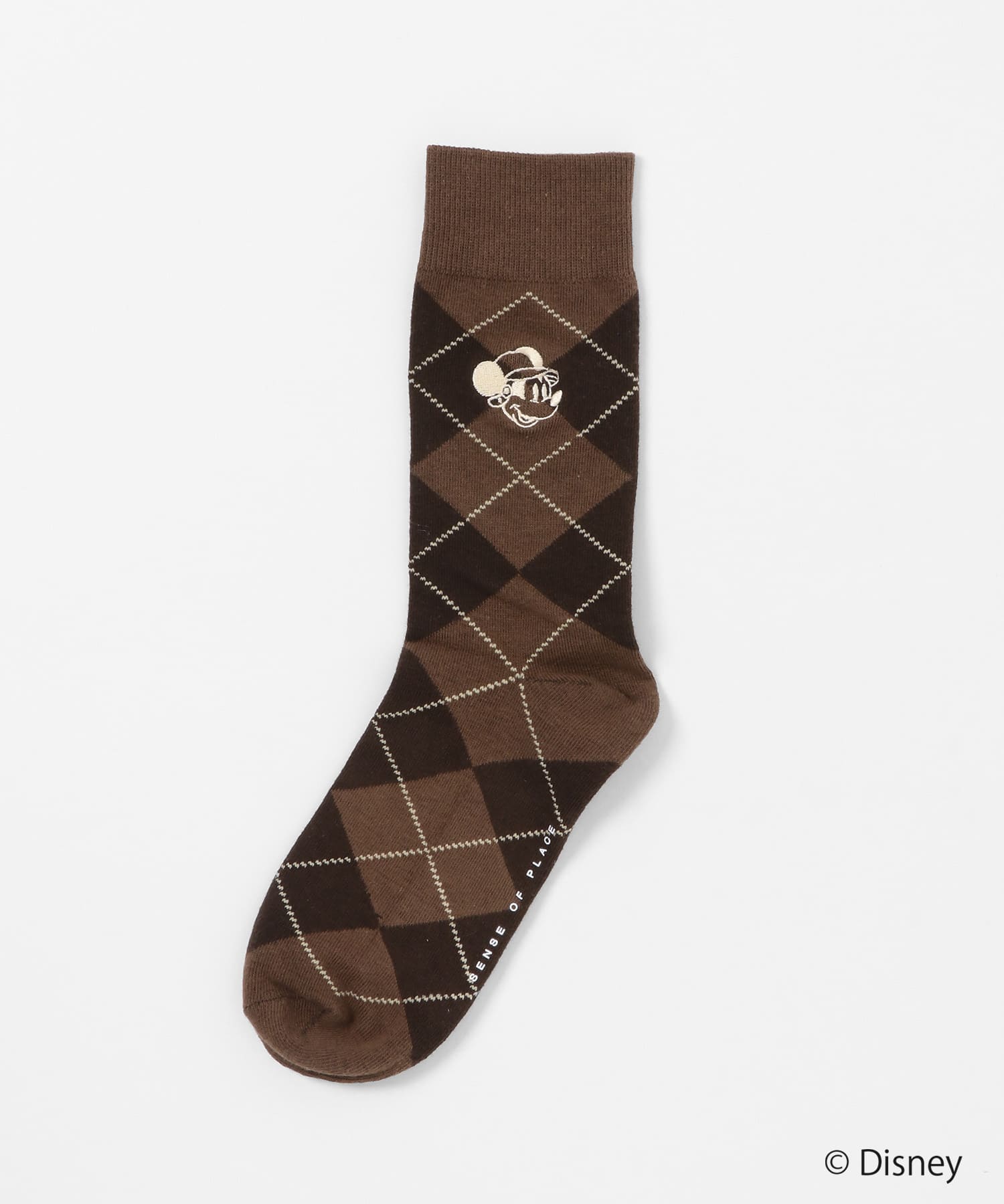 別注/Disney/アーガイルソックス BROWN One
