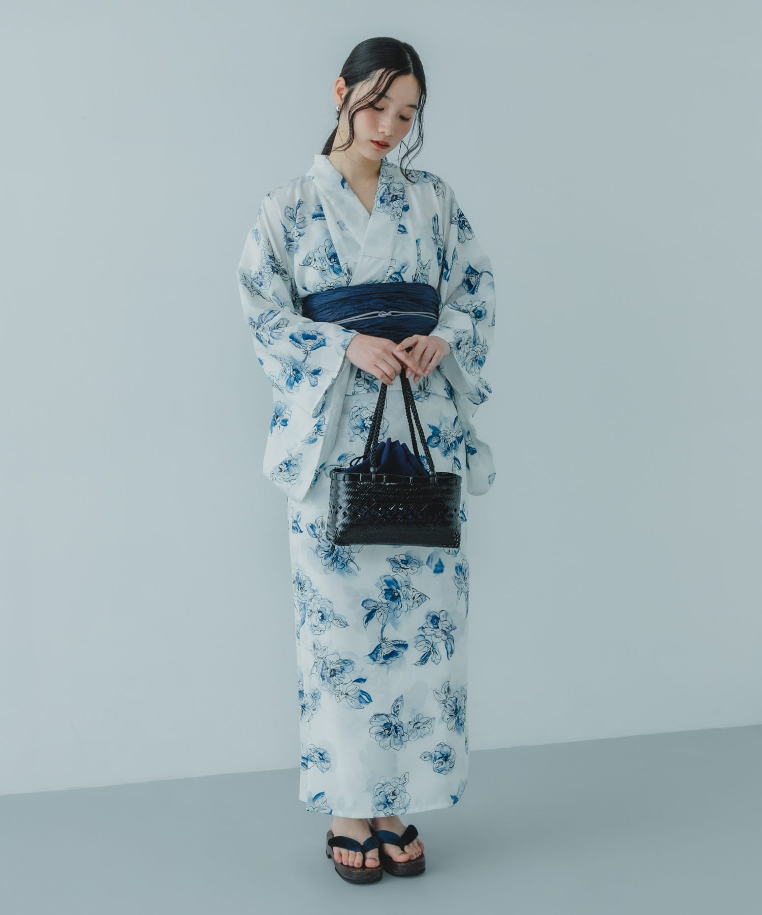 『WEB/一部店舗限定』『接触冷感/速乾』ワンピース浴衣4点セットB