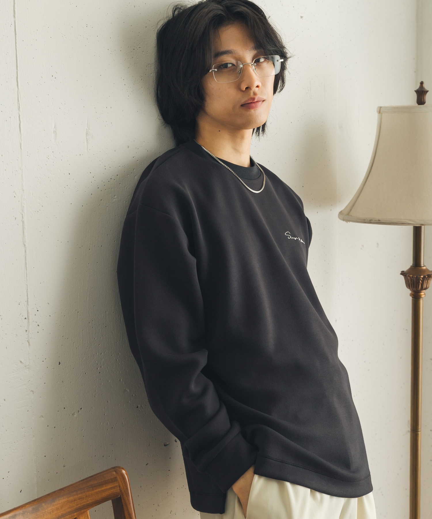 『イージーケア/吸水速乾』シシュウダンボールポンチロングスリーブTシャツ