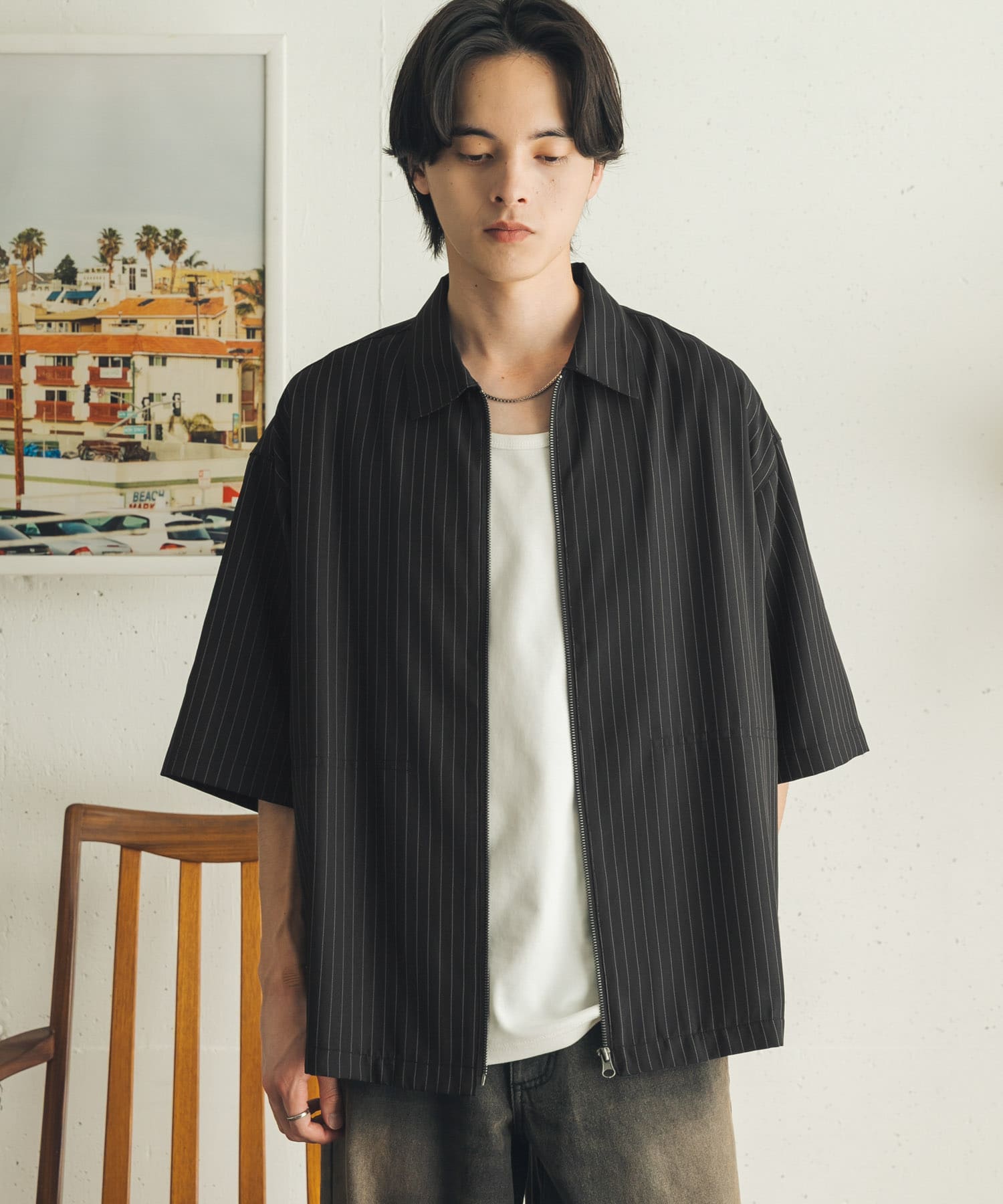 正規品 未使用　ヒートラップシャツ　3枚セット　ブラック　M エクストラルーズストライプジップシャツ(L BLACK): トップス｜URBAN