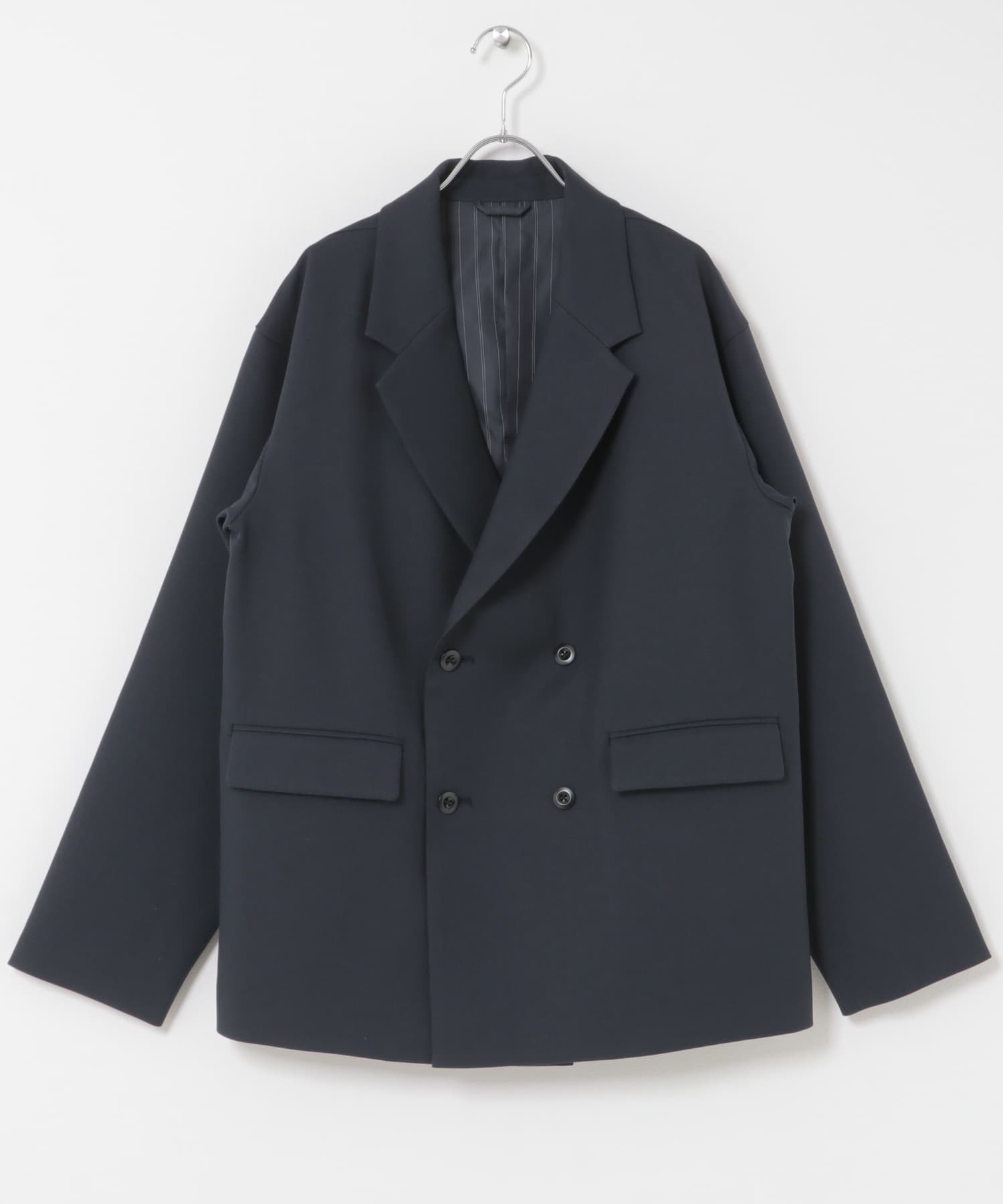 『イージーケア/撥水/静電気防止』SKINProofテーラードジャケット NAVY M