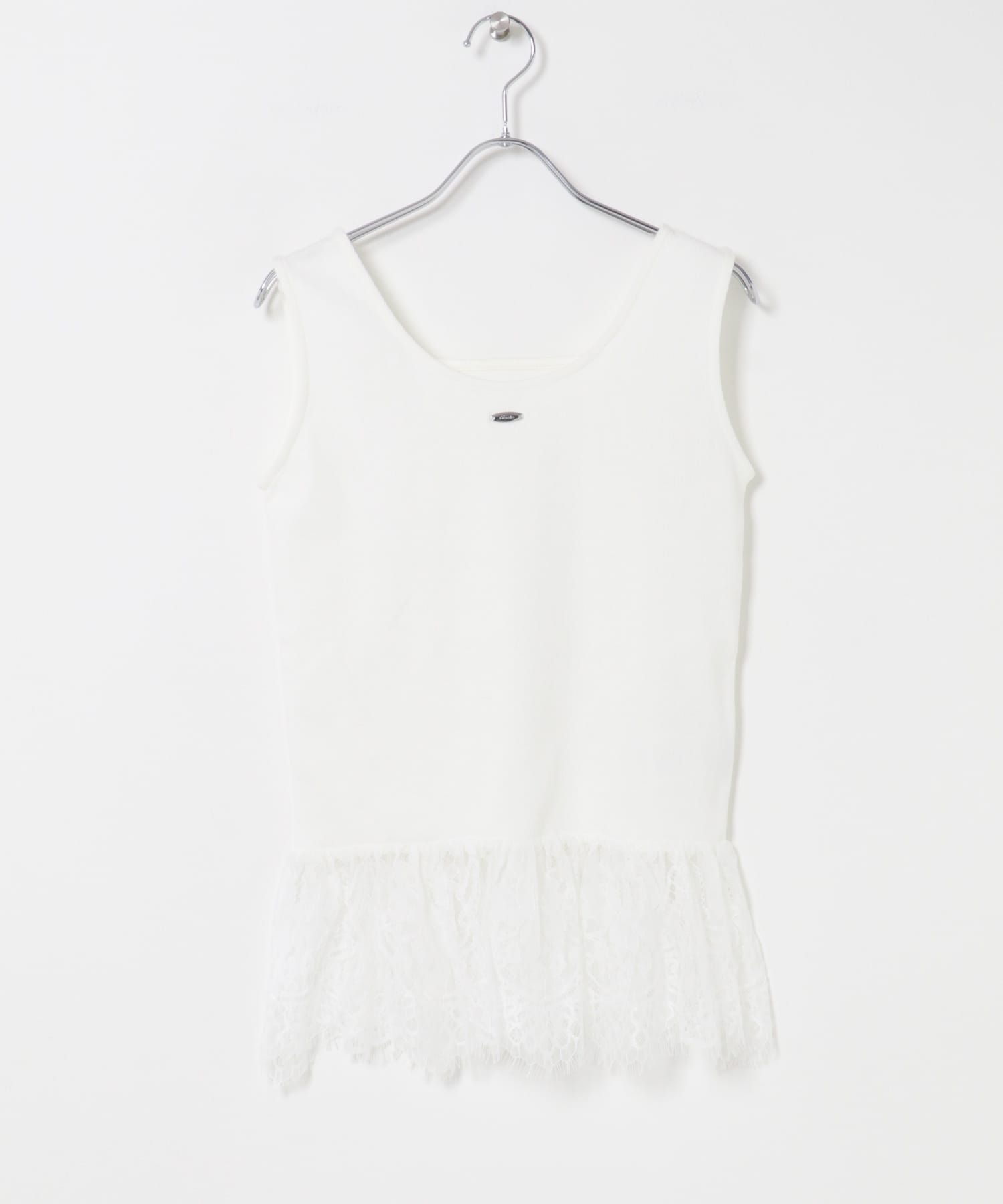 2WAYティアードフリルレーストップ OFF WHITE One