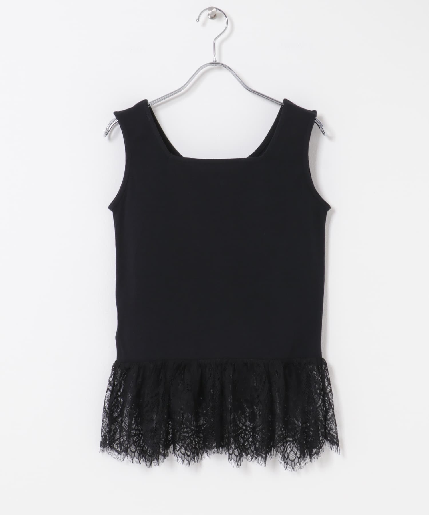 2WAYティアードフリルレーストップ BLACK One
