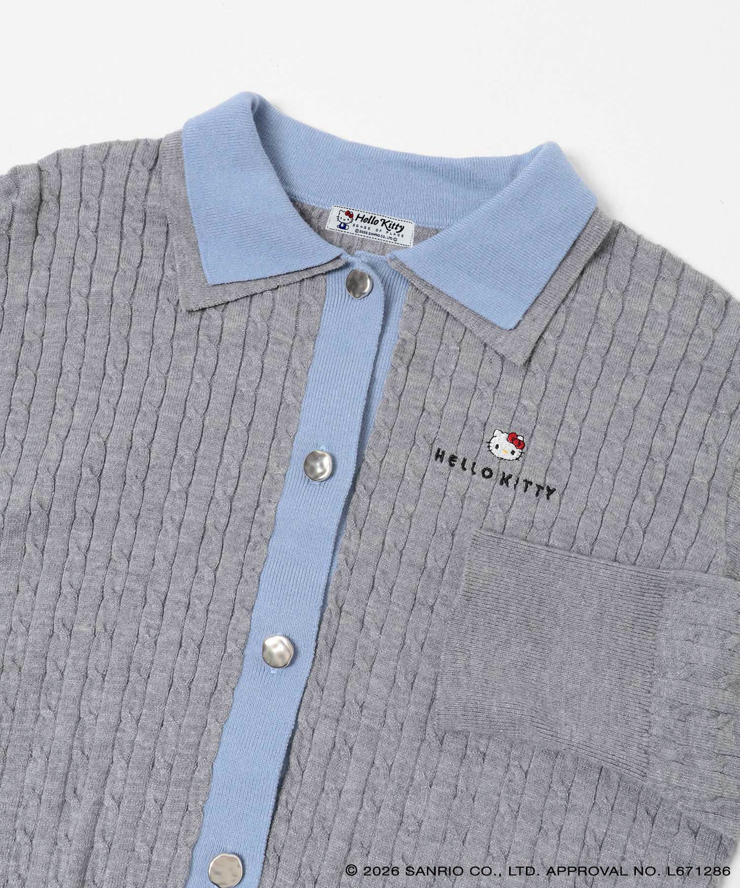 別注「ハローキティ」オリコウカーディガン GRAY One