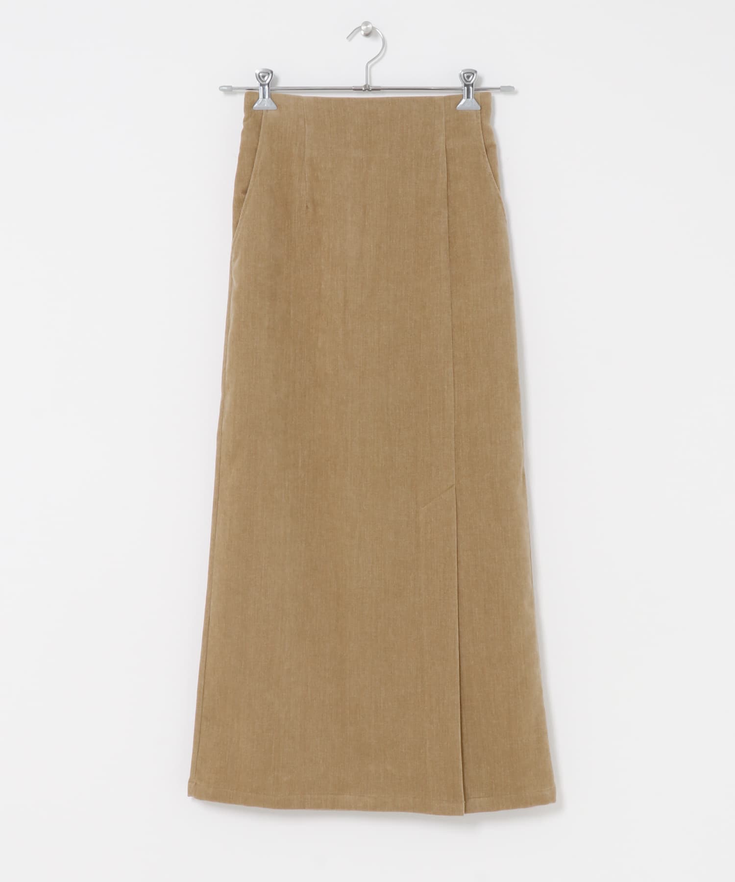 モールベロアアイラインスカート BEIGE S