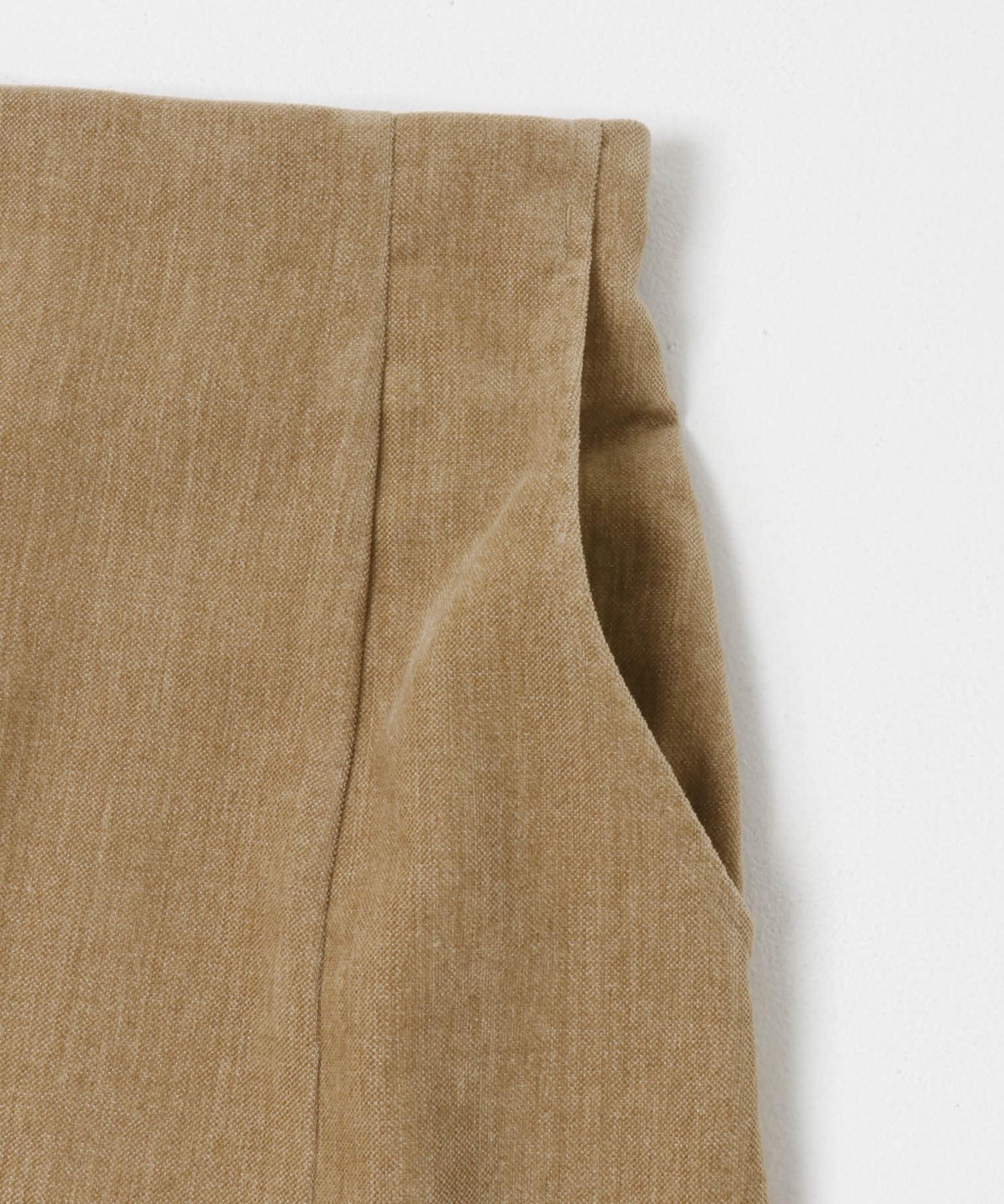 モールベロアアイラインスカート BEIGE S
